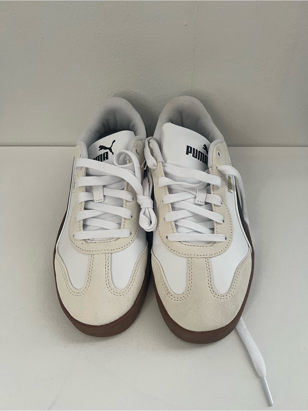 Puma Men’s White, Beige & Brown Low-Top Sneakers